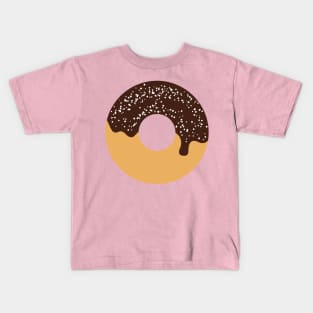 Simple Chocolate Donut with Powdered Sugar Kids T-Shirt